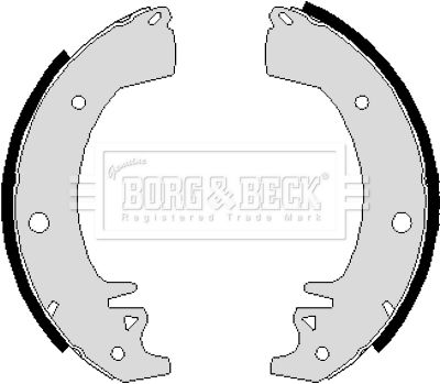 BORG & BECK Комплект тормозных колодок BBS6208